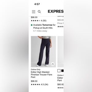 Editor highwaist pinstripe trousers pant